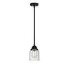 Innovations Bell 1 Light 8.5" Mini Pendant, Matte Black/Seeded - 288-1S-BK-G54