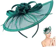 [Minkissy] Elegant Fascinator Hat for Women Lightweight Mesh Headdress for Weddings Tea Parties Banquets Eye Catching Decorative Headband with Fixing Hoops for Bridal Special Occasions