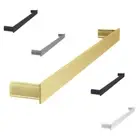 Linkware Gabe Single Towel Rail 600mm - Chrome ,Matt Black , Brushed Gold, Br...