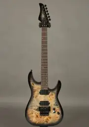Schecter C-6 FR Pro Charcoal Burst Burl Top Mahogany Floyd Rose Revers Head HH