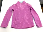 Athletic Works Girls' Micro Fleece Top Sweater Pullover Dark Pink Hearts Size XS