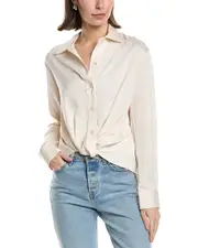 HUDSON Jeans Knotted Button-Down Shirt
