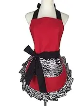 Cute Lace Flirty Apron with Pocket Fun Retro Sexy Cooking Aprons for Women Girls