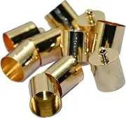 [NeaxgeandX] 10 Brass End Bead Cap for 9mm 10mm Cord Jewelry Necklace Findings Light Gold