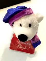Commonwealth Christmas Plush Snowman Purple Sparkly Scarf Top Hat 9” 2005