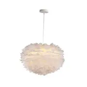 White Feather Chandelier Beautiful Pendant Light for Bedroom,Living Room,Girls