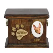 Pharaoh Hound wooden urn with a dog Art-Dog