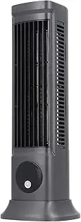 Yunir Desktop Tower Fan, 10 Inch Quiet Bladeless Fan with 3 Levels Speed, 3D Wide Angle Air, Adjustable Base, Desktop Air Cooler Small Fan, for Bedroom Office