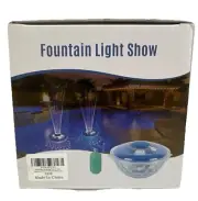 Fountain Light Show, 7 Color Changing Lights, Sprays up to 3.9ft, IP68