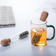 Glass Tea Infuser Creative Pipe Glass Design Tea Strainer Mug Fancy Fil~'l