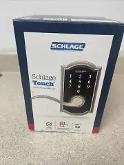 NEW - SCHLAGE Touch Camelot Lock with Accent Lever (Satin Nickel) FE695 CAM 619