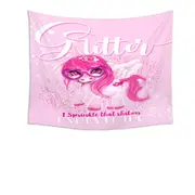 Funny Girly Glitter Everything Unicorn Tapestry