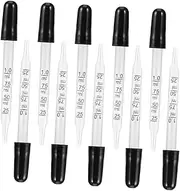 LOPUNER 10pcs Bent Tip Glass Droppers with Scale Measurement Pipette for Laboratory Home Experiments Precision Liquid Dispensing with Graduation Markings for Scientific Research