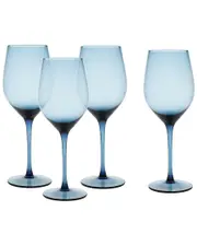Fortessa Set of 4 Gala Glass Blue Universal Wine Glasses