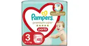 Pampers Premium Care Pants Midi Size 3 Nappy Pants 6-11kg 48 Pieces