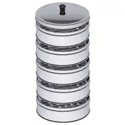 SOGA 5 Tier 28cm Stainless Steel Steamers With Lid Work inside of Basket Pot Steamers