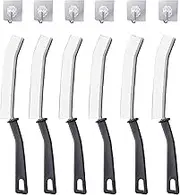 Crevice Cleaning Brush 6Pcs,Hard Bristle Crevice Cleaning Brush,Window Groove Brushes,Gap Cleaning Brush for Bathroom,Stiff Cleaning Brush with Handle,Cleaning Tools for Kitchen,Sink,White