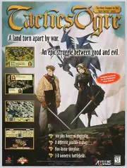 Vintage Print Ad 1997 Tactics Ogre PlayStation PS1 Original Game Promo Art