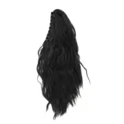 Nature Long Hair Ponytail wig Clip for Women 13.78inch Black 1 Pc