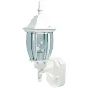 Alexandria 17.3 In. 1-Light Farmhouse Matte White Motion Sensing, Dusk-To-Dawn,