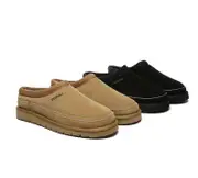 EVERAU® UGG Slippers Men Sheepskin Wool Casual Skaftafell - Black / AU Ladies 10 / AU Men 8 / EU 41
