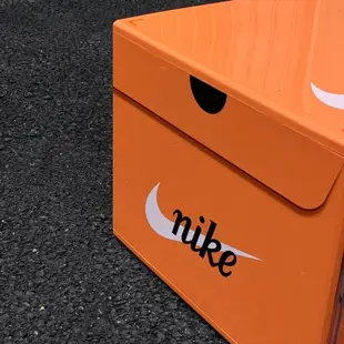 -EJ- 現貨 NIKE 鞋盒 疊疊樂 側開 磁吸蓋 球鞋收納 展示盒 收納盒 橘色 壓克力 透明鞋盒