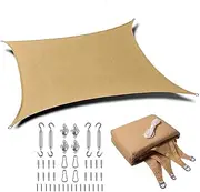 Sun Shade Sail, Rectangle Awning with Stainless Steel Hardware, 95% UV Block Canopy, Perfect for Outdoor (3x5m)