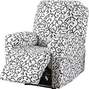 [FIBITA] 4-Piece Recliner Sofa Covers, Printed Lazy Boy Chair Slipcover, Anti-Slip, Elastic Bottom, Side Pocket, Reclining Sofa Covers, Color: #31