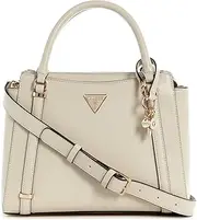 [GUESS] Daryna Double Compartment Satchel, Bone, Bone, One Size