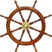 Ship Wheel Ships Steering Wheel Boat Wheel Pirate Ship Wheel Captains Wheel Nautical Decor Wooden Ship Wheel (30 inch Dia)