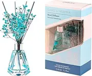 Luxury Reed Diffuser Set, 100ml Ocean Mist & Sea Salt - 4 Natural Rattan Sticks, Long-Lasting Home Fragrance Oil for Bathroom Shelf Decor & Spa Ambience