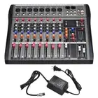 8 Channel Mixing Console Audio Mixer Sound Board System Input AC 110V 50Hz 18W