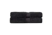 2pc Canningvale Royal Splendour Bath Sheet Set Black Home Bathroom Decor