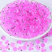 Dsooldre 100 Pcs Mini Resin Flamingo Ducks Animals Figurines - Cute Tiny Ornament for Micro Garden, Cake Topper, Landscape, Aquarium, Dollhouse Decor - Christmas Accessories, Pink