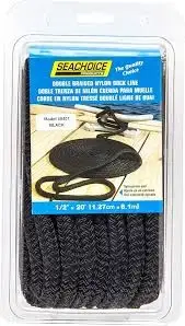 Seachoice New Dock Line Double Braided Nylon 1/2"x20ft, 50-40401 tere