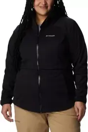 NEW Columbia Womens 1X Canyon Meadows Softshell Jacket BLACK OMNI HEAT INFINITY