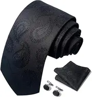 [SLEDEZ] Men Necktie Sets Men's Business Formal Tie Set 3 Piece Set