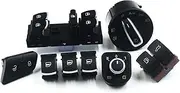 8pcs/lot Window Headlight Auto Mirror Tailgate Fuel Door Switch Button Compatible with VW Compatible with Passat B6 Compatible with Tiguan 3C0962125B 5ND959565A 5ND941431B Relay kit