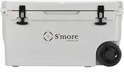 [S'more] Becool Cooler Box 55, Large, With Casters, 16.5 gal (52 L) / 55 QT, 13.2 gal (52 L), Hard Cooler Box, Camping, Fishing, Outdoors, Sports, Stylish, Cold and Cold Insulated Pack Included, Movable