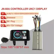 E-Bike 48/52/60/72V 1000-3000W 60A Dual Mode Sine Wave Controller UKC1 Display