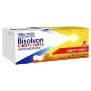 Bisolvon Chesty Forte Cough Tablets 50 Pack