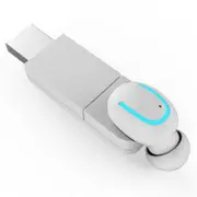 Q13S Mini Wireless bluetooth Earphone Single Portable Bass Headset Earphone With USB Charger WHITE COLOR