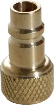 Low Side Tank Adapter - 1/2 Acme Female X Low Side R-134A Male Coupler Gold