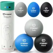 Stress Balls for Adults, Squeeze Balls for Hand 6 Piece Set - Gray, Sky, Black