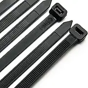 Cable Zip Ties Heavy Duty 12 Inch Ultra Strong Plastic Wire Ties with 120 Pounds Tensile Strength 100 Pieces Nylon Tie Wraps with 0.3 Inch Width in Black & White Indoor and Outdoor UV Resistant