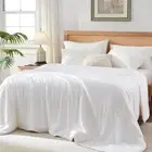 Summer Comforter King Size,Luxurious Lightweight Blanket for King 106x90 White
