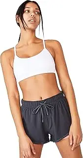 [COTTON ON BODY] womens Move Jogger Short Black/Mid Grey Marle XL