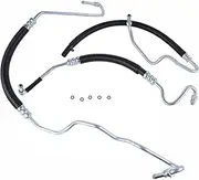 365453 358980 3401941 Power Steering Pressure Line Hose Assembly Compatible for Sierra Silverado 2500 3500 2001-2006 6.6L V8 Turbo Diesel Return Hydroboost High Pressure Hose, 3PCS