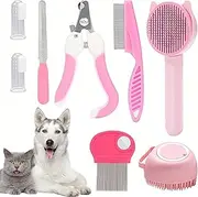Dog Grooming Kit - Pet Shaver For Cats - Professional Cutter Set With Shedding Comb Trimmer For Home Indoor Use Portable Spa Bathing