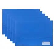 6PK Marbig Durable Footscalp Polypick Documents Holder Filing Wallet - Blue